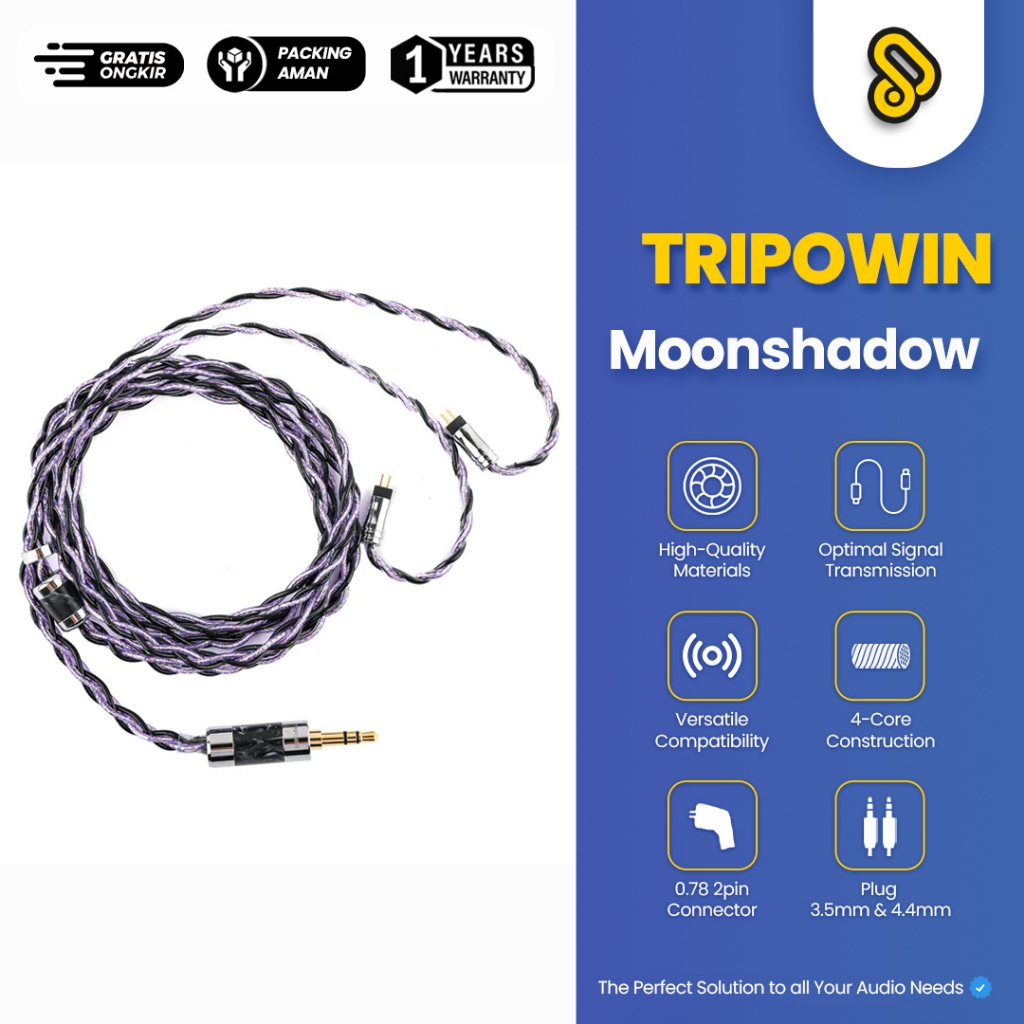 Tripowin Moonshadow HiFi Replacement Cable for Wired Earbuds