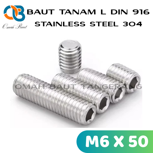 Baut Tanam L M6 x 50 / L-Set Socket M6x50 Stainless SS304