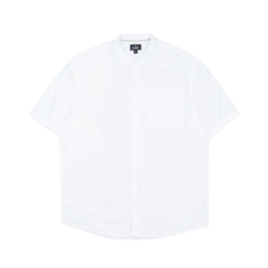 Baju Koko Original MGEE - Baju Koko Lengan Pendek Pria Original MGEE Azka CKRR 080 White