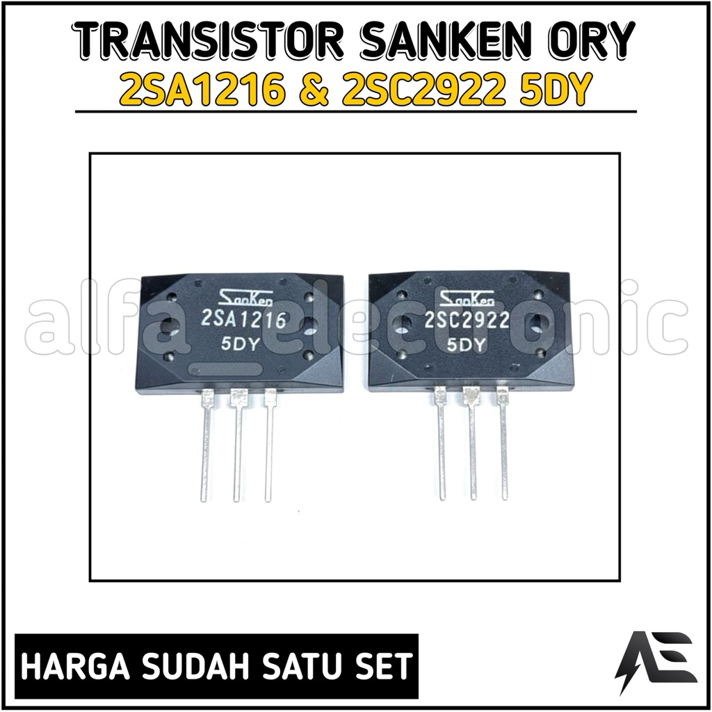 TRANSISTOR SANKEN ORIGINAL 2SA1216 & 2SC2922 5DY TR SANKEN