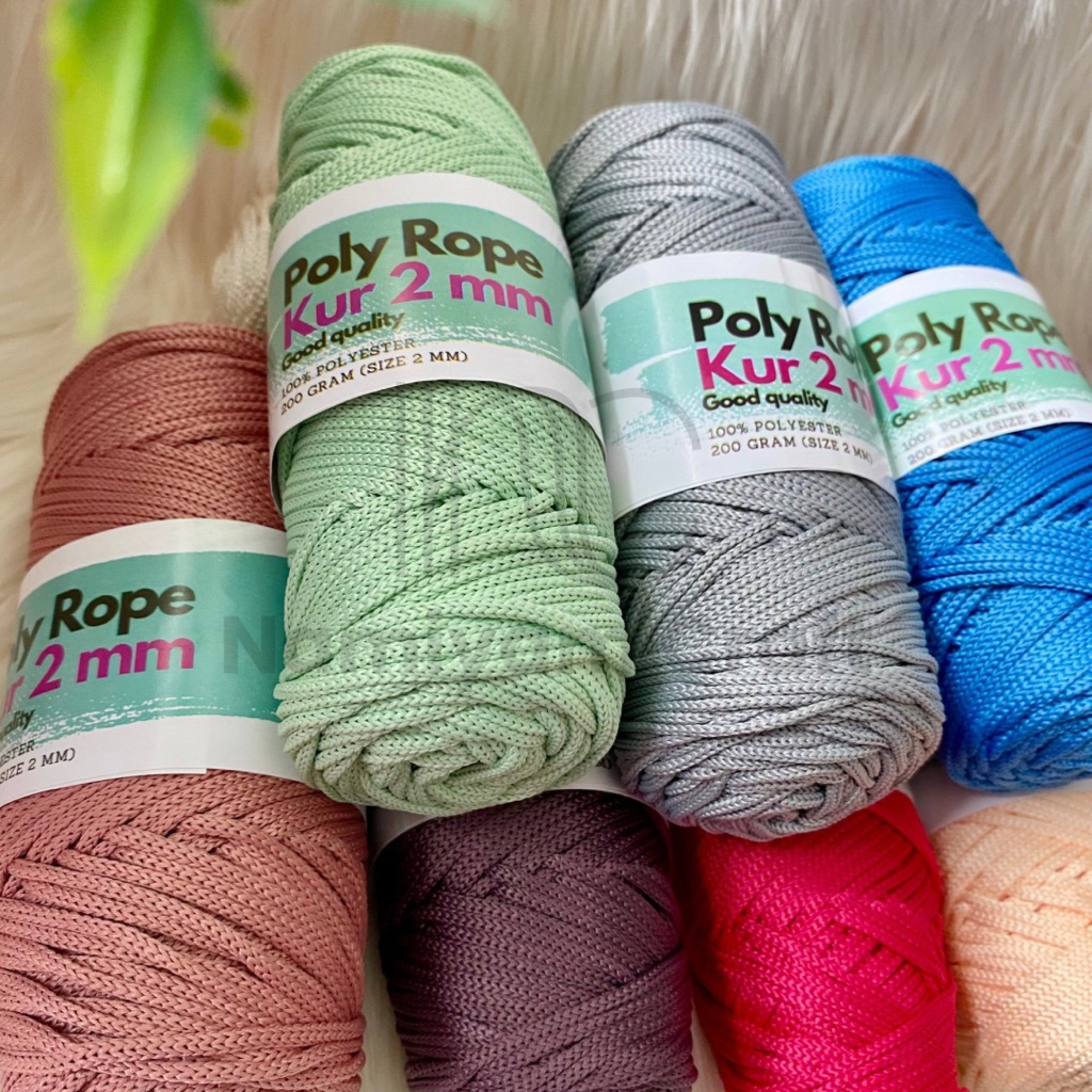 Benang Rajut Poly Rope 2mm | Tali Kur 2mm