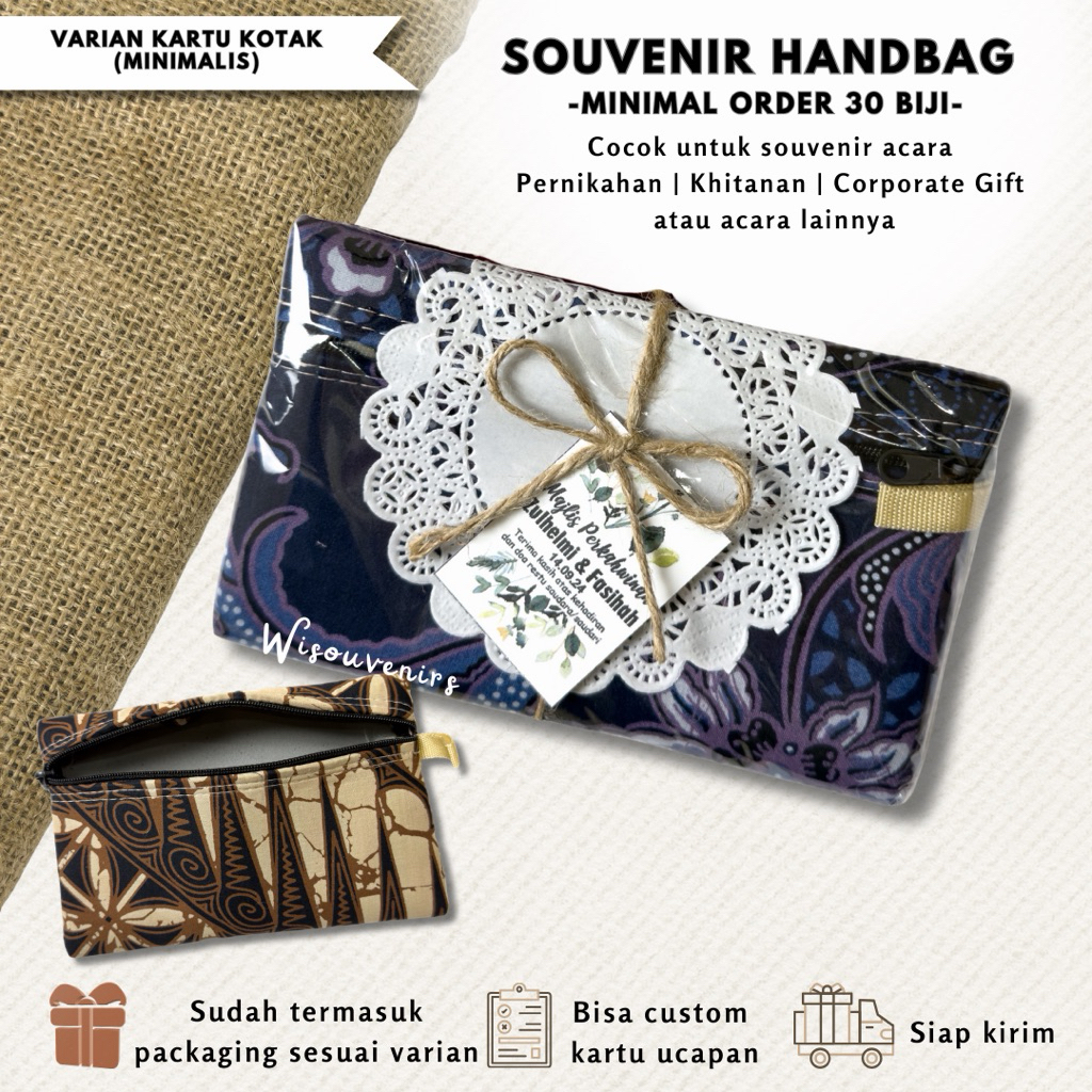 SOUVENIR DOMPET BATIK SOUVENIR PERNIKAHAN POUCH BATIK SOUVENIR KHITANAN DOMPET BATIK SOUVENIR POUCH 