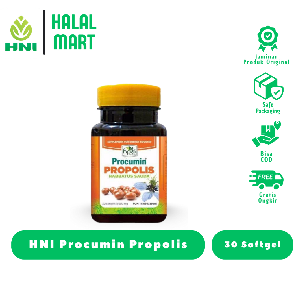 Procumin Propolis HNI HPAI Original - Softgel Habbatussauda & Propolis