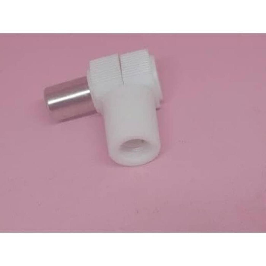 Jack Antena TV bentuk L Kualitas Bagus ( Warna Putih )