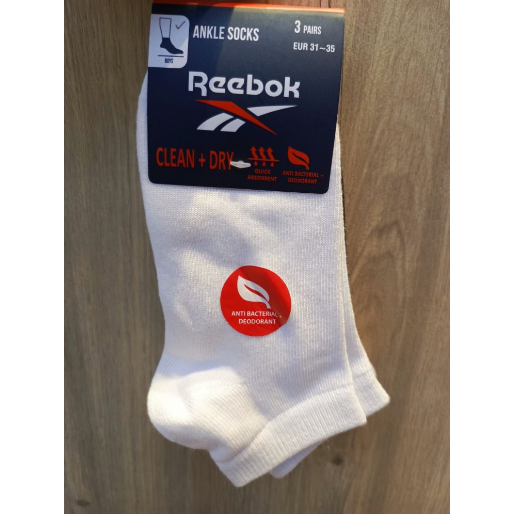 Kaos Kaki Anak Sekolah Reebok Original- Nyaman, Menyerap Keringat
