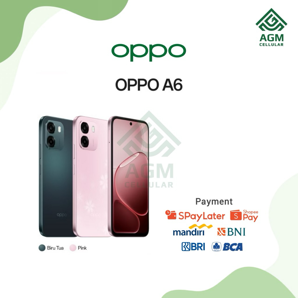 HANDPHONE OPPO A6 RAM 6GB/256GB | 6GB/128GB (Biru Tua & Pink)