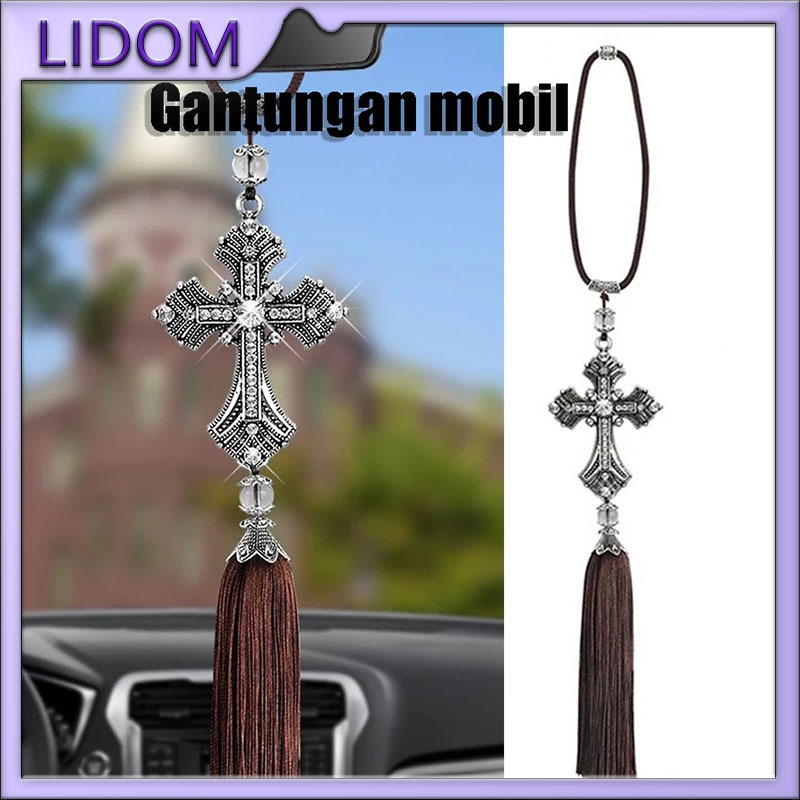 Gantungan Salib Mobil Gantungan Mobil Salib Perak Gantungan Pajangan Spion Tengah Salib Kristen Car 