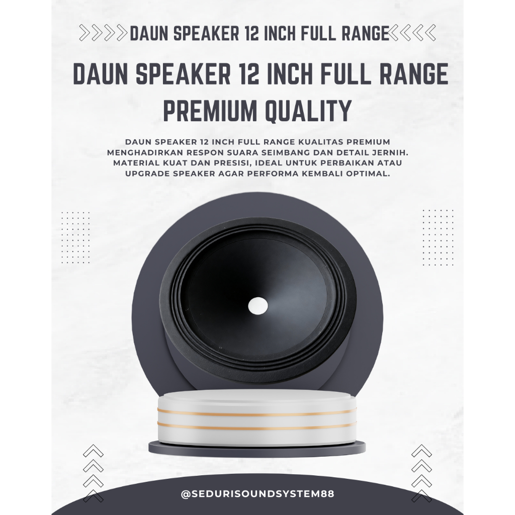 Membran / Daun Speaker 12 Inch Full Range Kualitas Import Terbaik