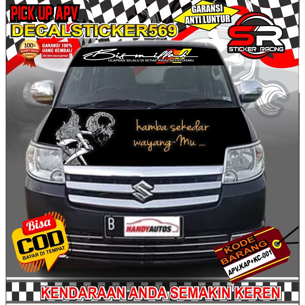 DECAL PRINT VARIASI - STIKER KAP+KACA PICK UP APV limited edition