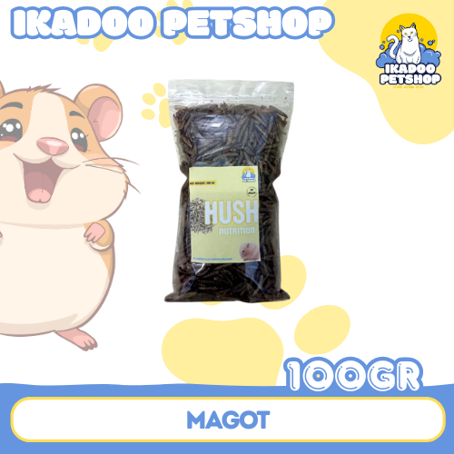 MAGGOT KERING BSF 100gr Larva Lalat Pakan Makanan Ikan, hamster