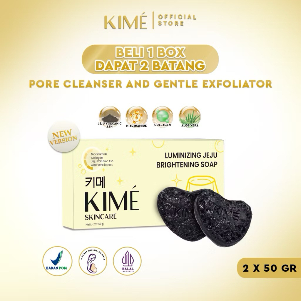 KIME SKINCARE - LUMINIZING JEJU BRIGHTENING SOAP SABUN KIME ORI