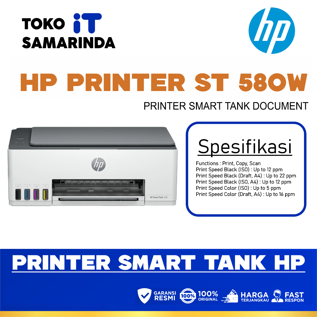 Hp Printer Smart Tank 580W