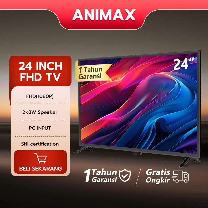 Animax TV Digital 24 Inch 22inch TV LED Digital Televisi LED 22/24 inch Garansi 1 Tahun