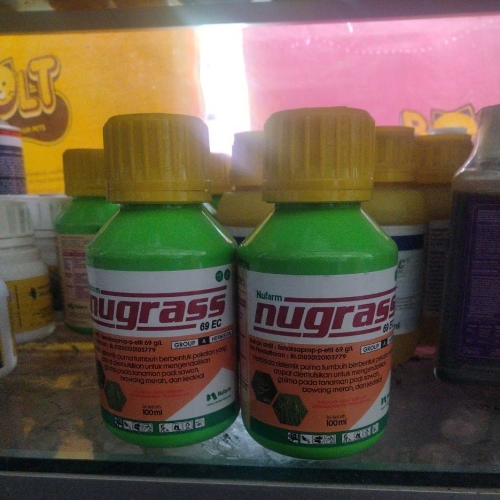 obat pertanian herbisida padi nugrass 100ml