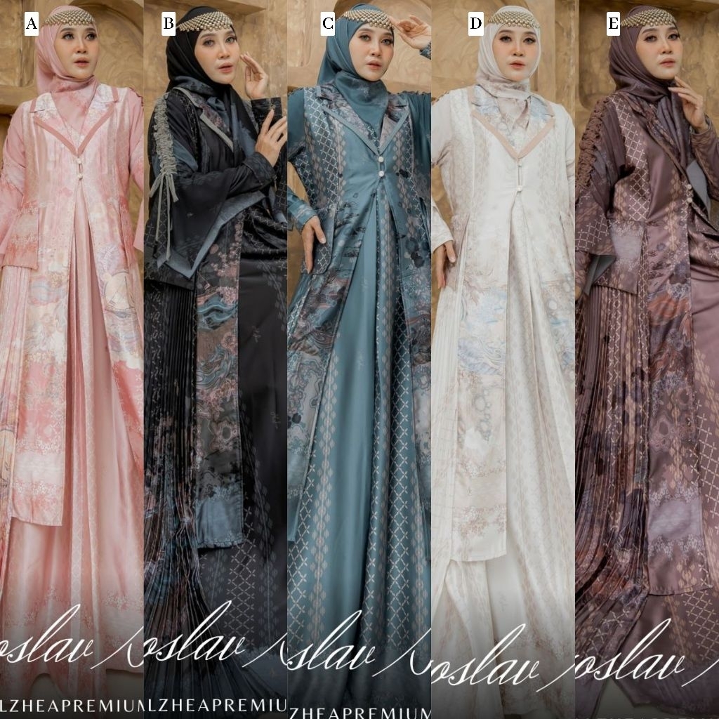 Yaroslav Series Dress Gamis Set Scraft by Alzhea Alzea Premium