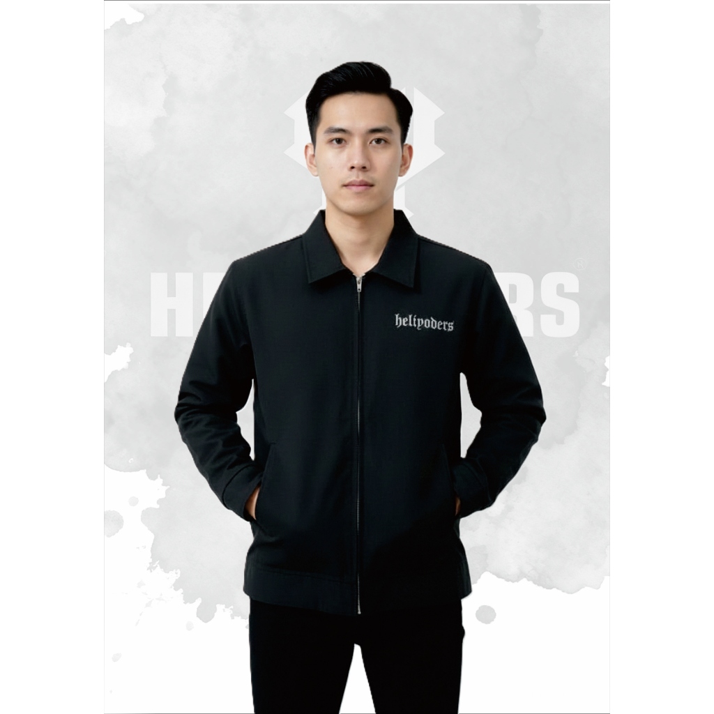 Heliyoders Work Jacket Enjoy The Mind unisex Diamond Dakron Black