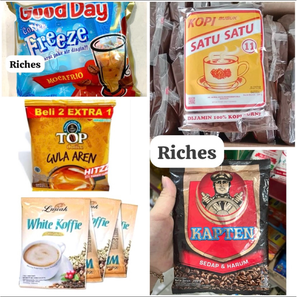 [ JATIM RICHES ] ANEKA KOPI GOODDAY FREZE-LUWAK WHITE-KAPTEN-TOP GULA AREN