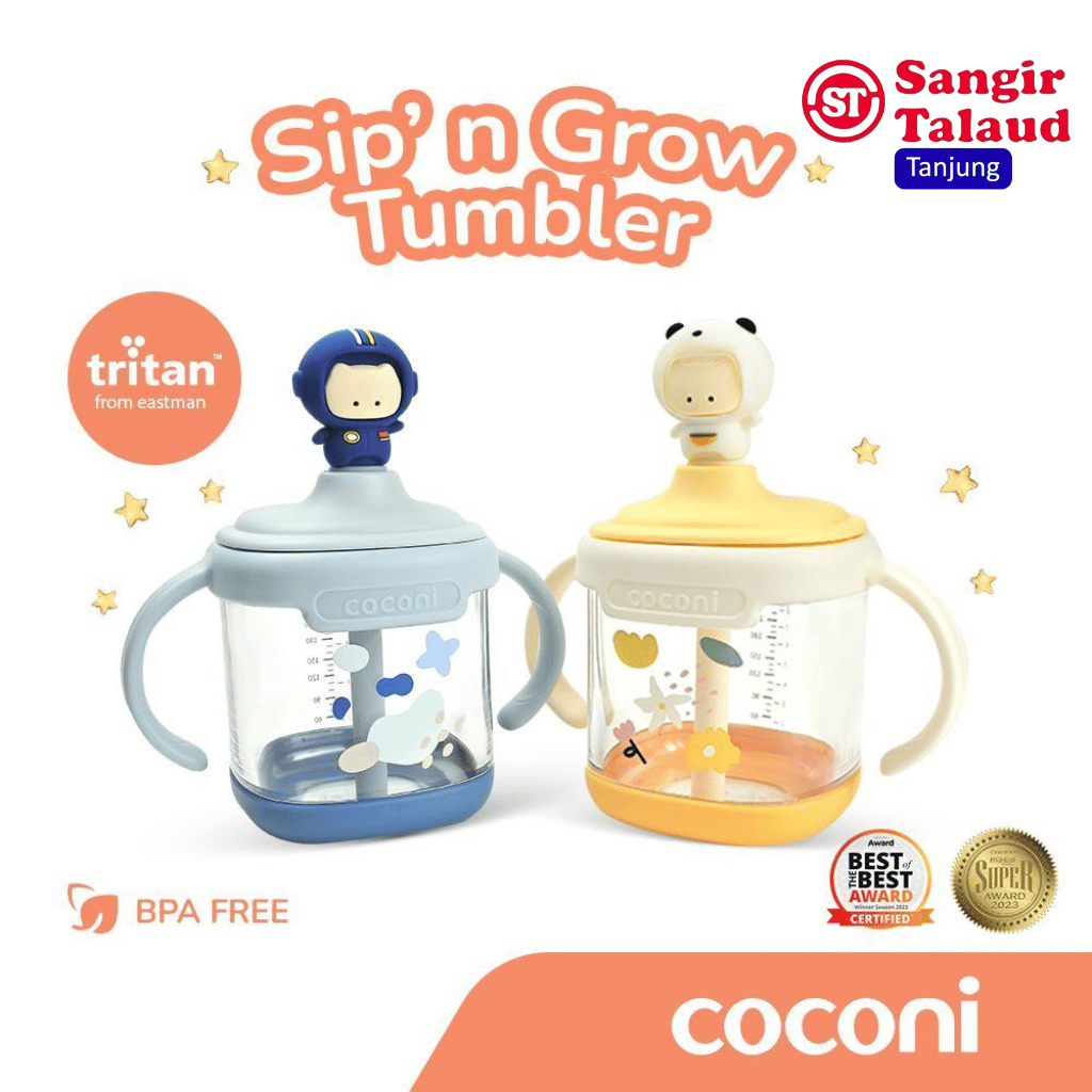 COCONI Sip' n Grow Tumbler 260ml | Sippy Cup | Gelas Susu Anak Sedotan