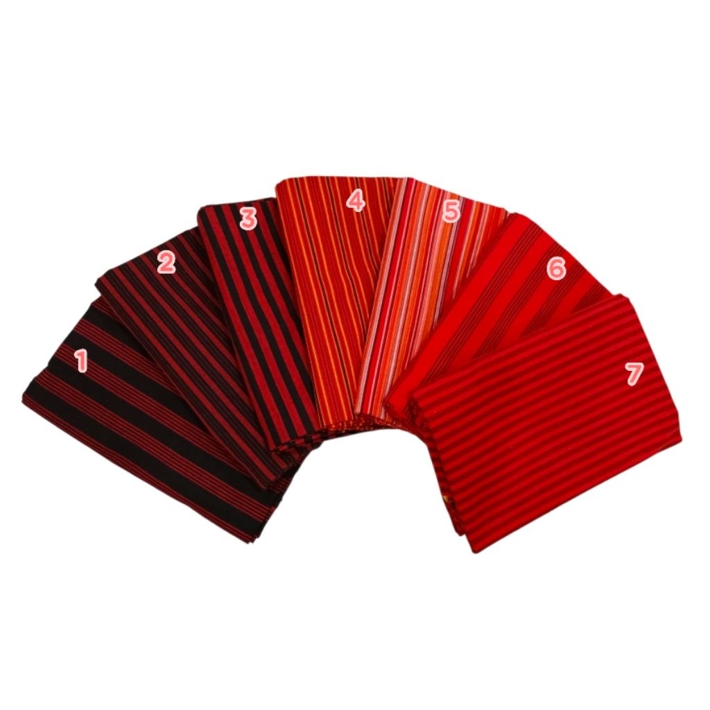 Kain Tenun Lurik Jogja Prasojo Garis Merah Klasik Toraja