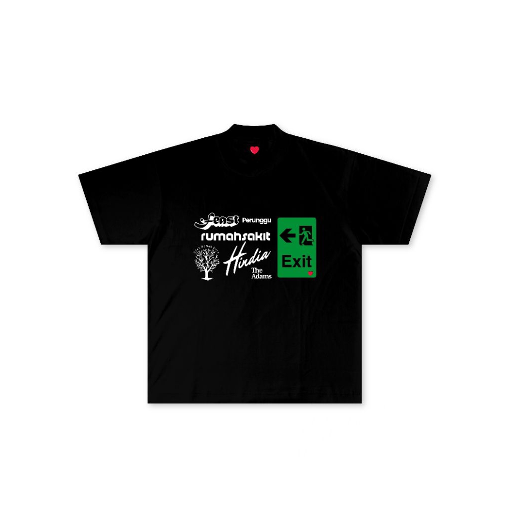 Noer- EXIT TO FEAST HINDIA PERUNGGU RUMAHSAKIT THE ADAMS REGULER OVERSIZE T Shirt Baju Kaos Distro P