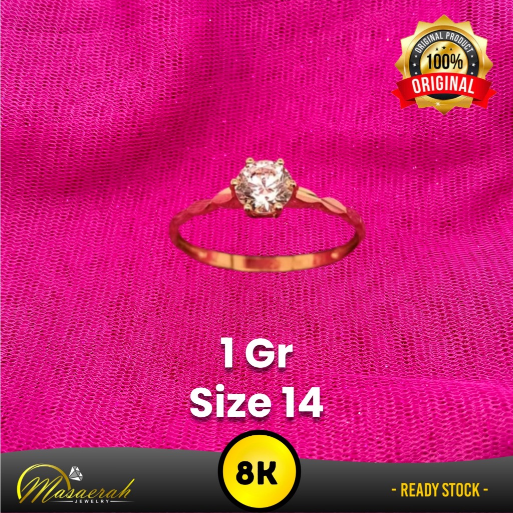 Cincin Emas 8K  - Toko Emas Gajah Saerah - 1 Gram 410