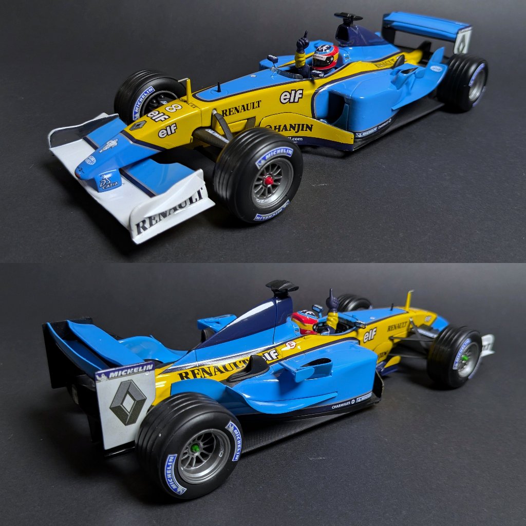 Hot Wheels Racing Renault R23 2003 Hungarian GP First Win - Fernando Alonso - 1/18 Scale