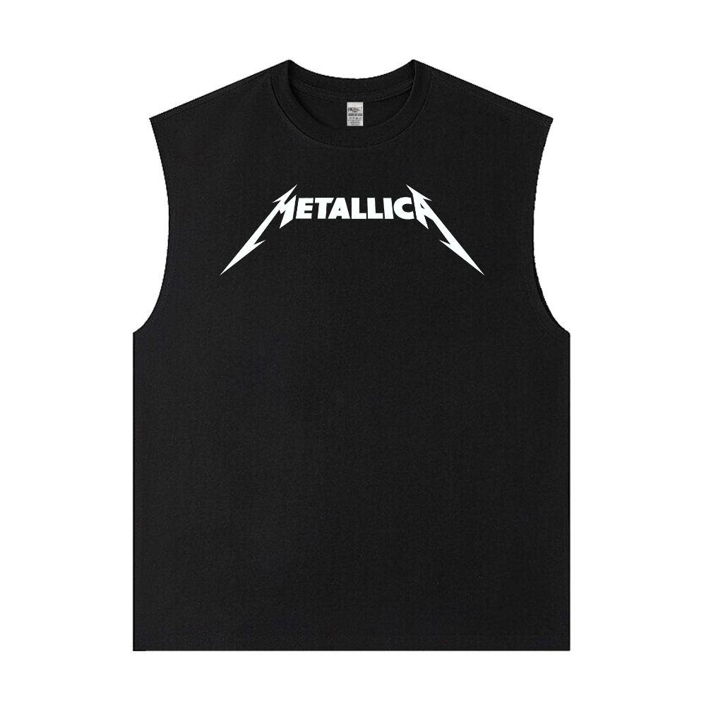 KAOS TANKTOP 24S / SINGLET / KAOS LEKBONG BAND METALLICA FONT / TANKTOP / LEKBONG