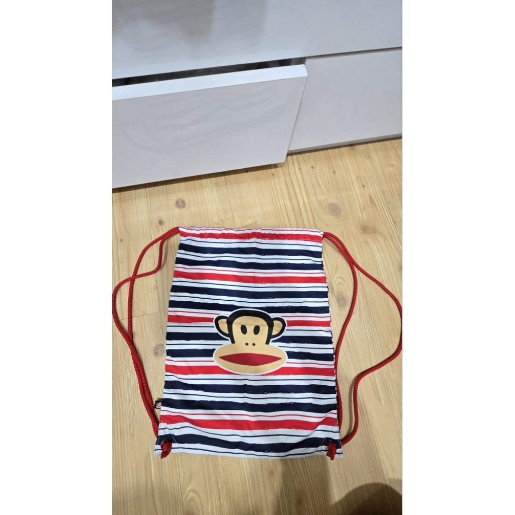 Paul Frank Stripe drawstring bag (Preloved) / Tas Serut Paul Frank backpack Nylon Bag / tas punggung