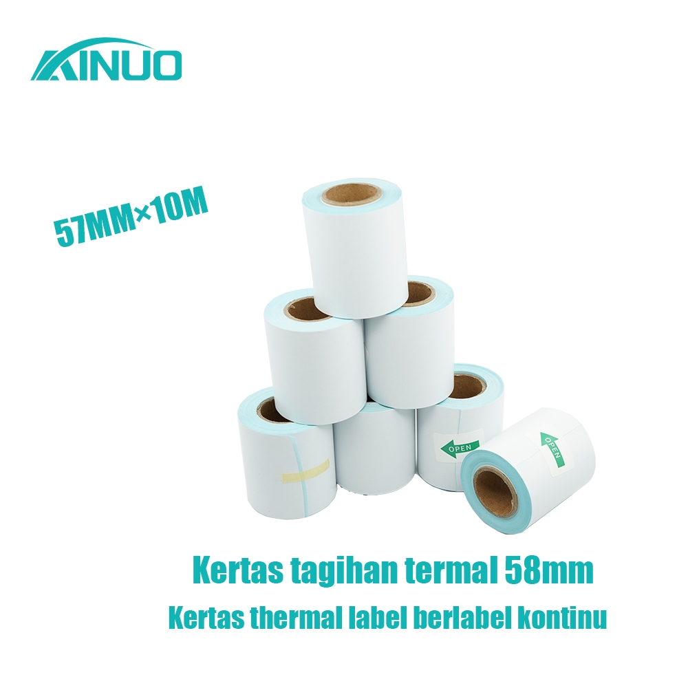 58x40 kertas cetak termal/kertas cetak label tanda terima 58mm