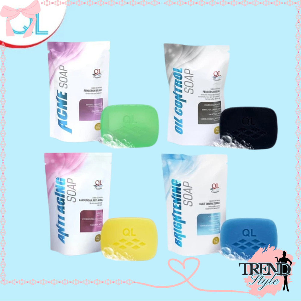 TrendStyle_ QL Sabun Muka Soap Oil Control / Brightening /Acne / Anti Aging 80Gr Y8004