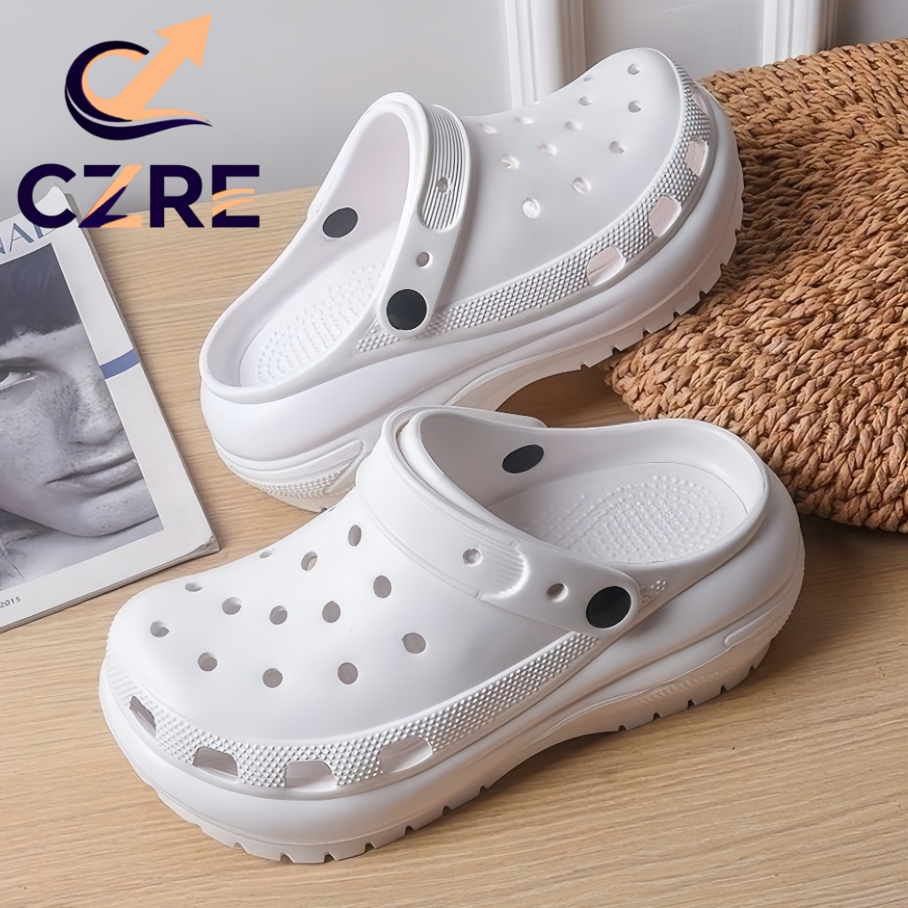 CZRE | Sandal Kodok Wanita Sandal Fuji Korea Tinggi 8cm Sandal Jelly Baim Wedges Sepatu Baim