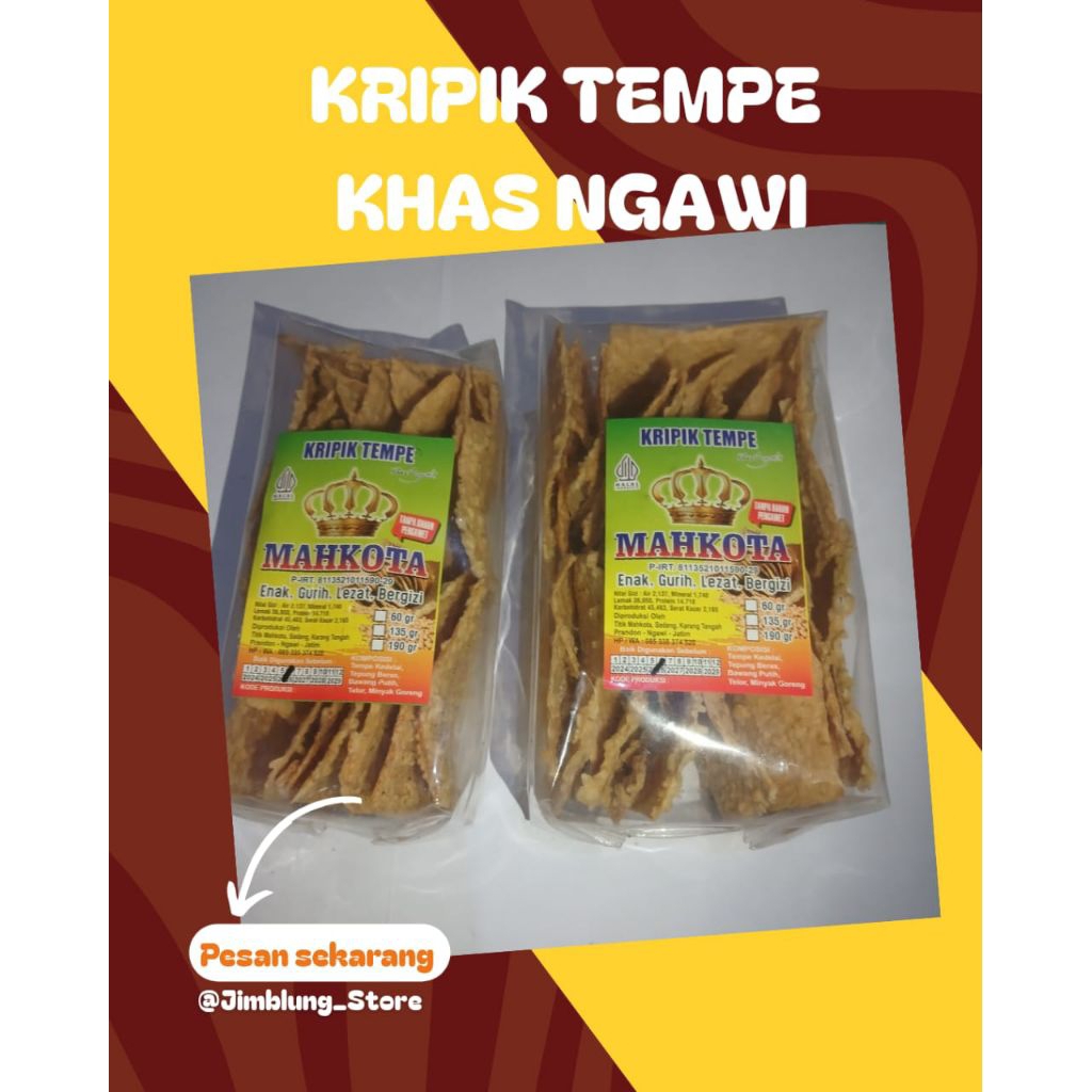 Kripik Tempe Mahkota Khas Ngawi