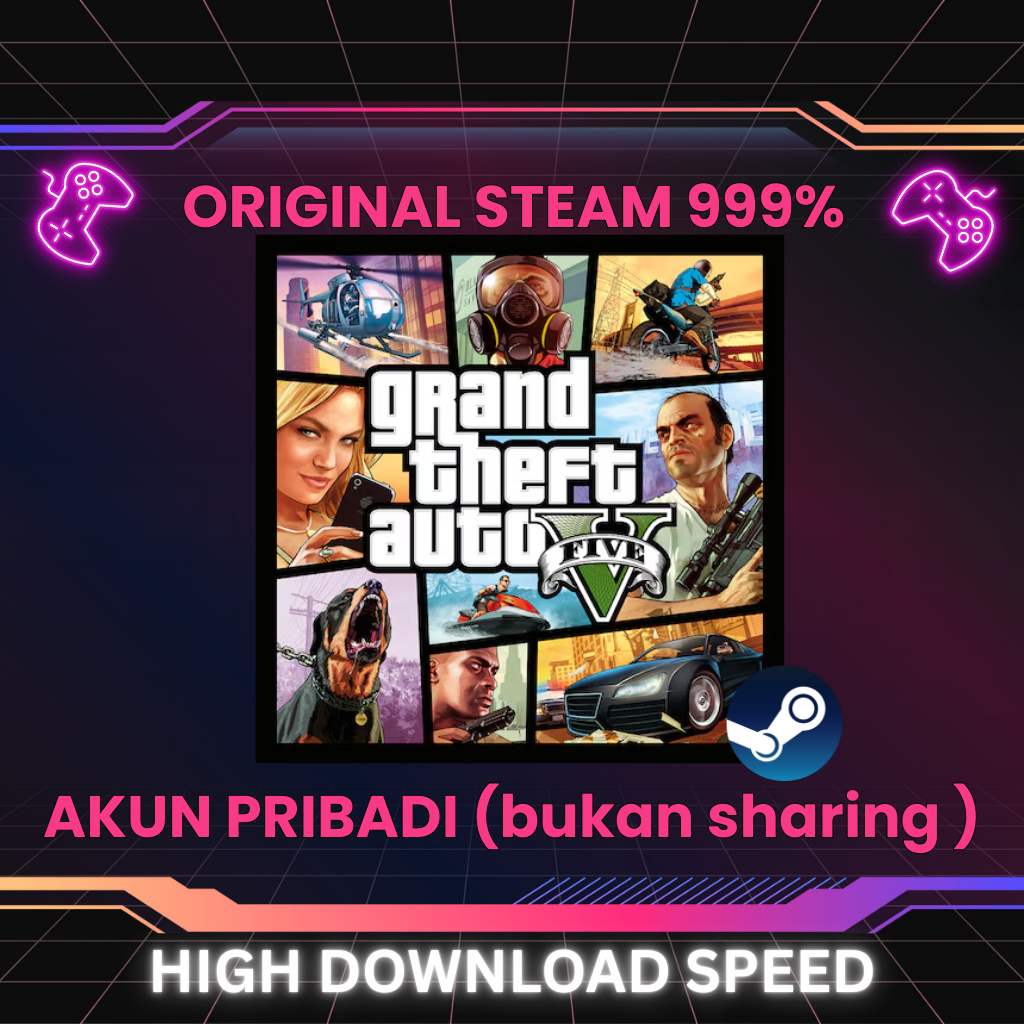 GTA V (Grand Theft Auto V) Base FiveM – Game PC Steam (Original) | Full Update DLC | Masuk ke Akun P