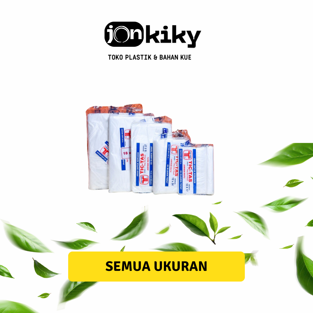 Kantong Plastik HD TicTas 100pcs - Aman untuk Makanan Panas, Tahan Panas, Transparan