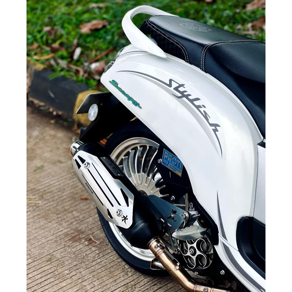 STRIPING STIKER HONDA SCOOPY STYLISH 2019 PUTIH STIKER SCOOPY PUTIH STYLISH 2019