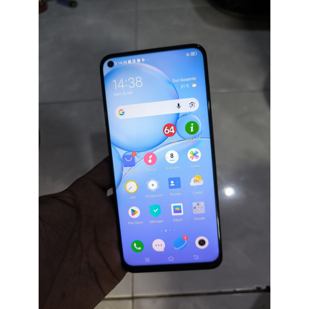 Lcd Vivo y50 original copotan satu set dengan frame nya