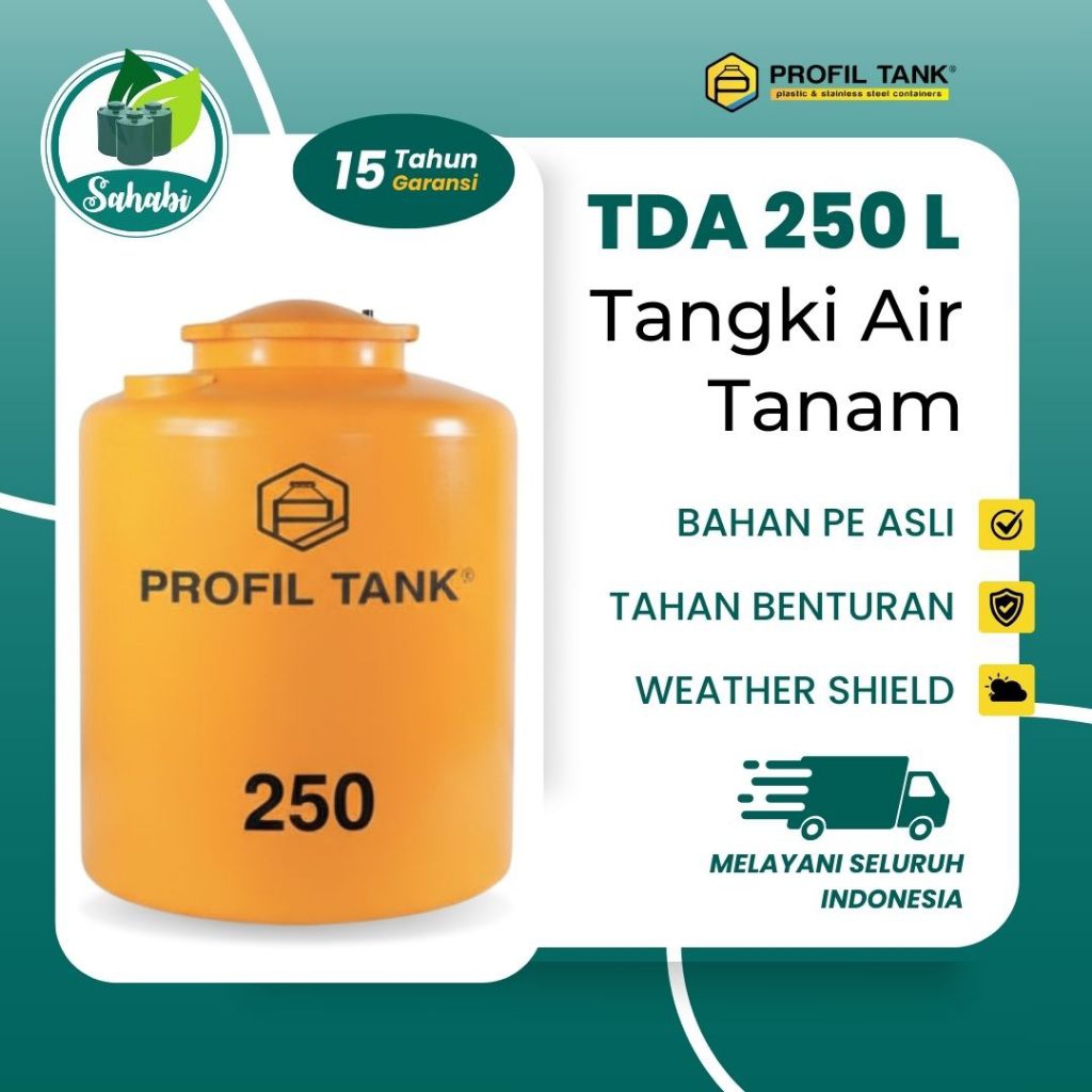 Tandon Air/Toren Air/Tangki Air Profil Tank TDA Underground/Tanam 250 Liter