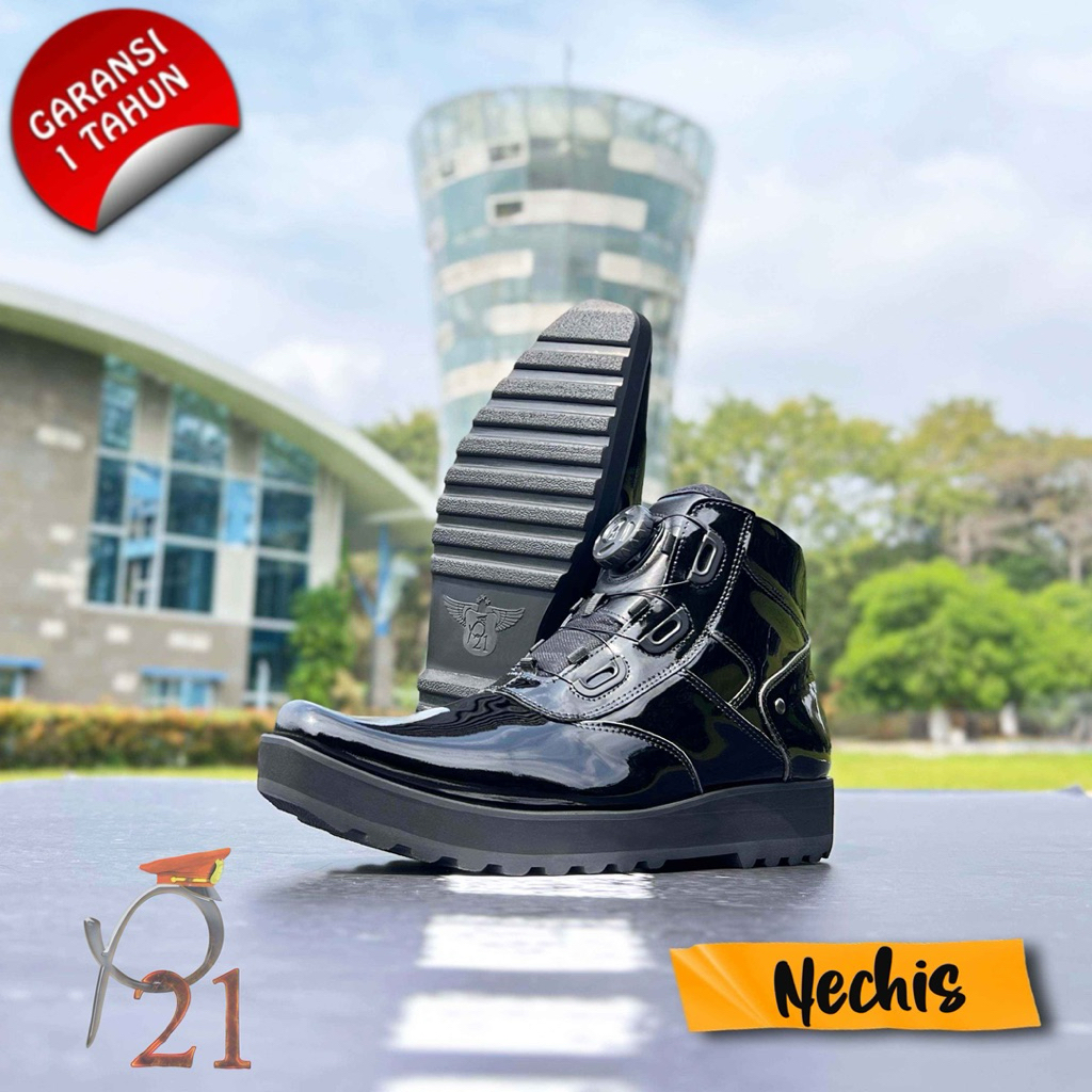 Sepatu P21-Sepatu pdh polisi Nechis/ Sepatu Pdl Lantas/ Sepatu Kerja pria/ Sepatu Polisi/ Sepatu kan