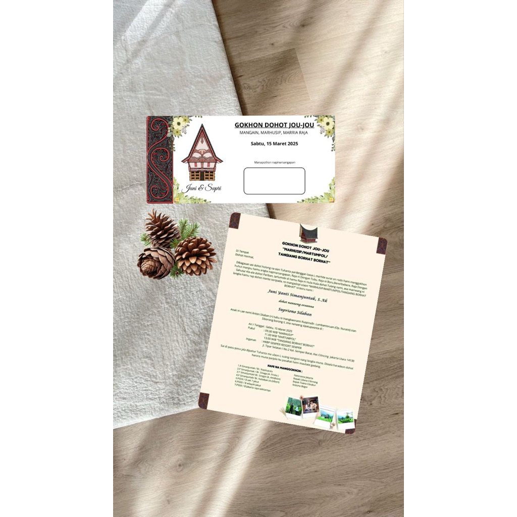 UNDANGAN BATAK PERNIKAHAN MURAH