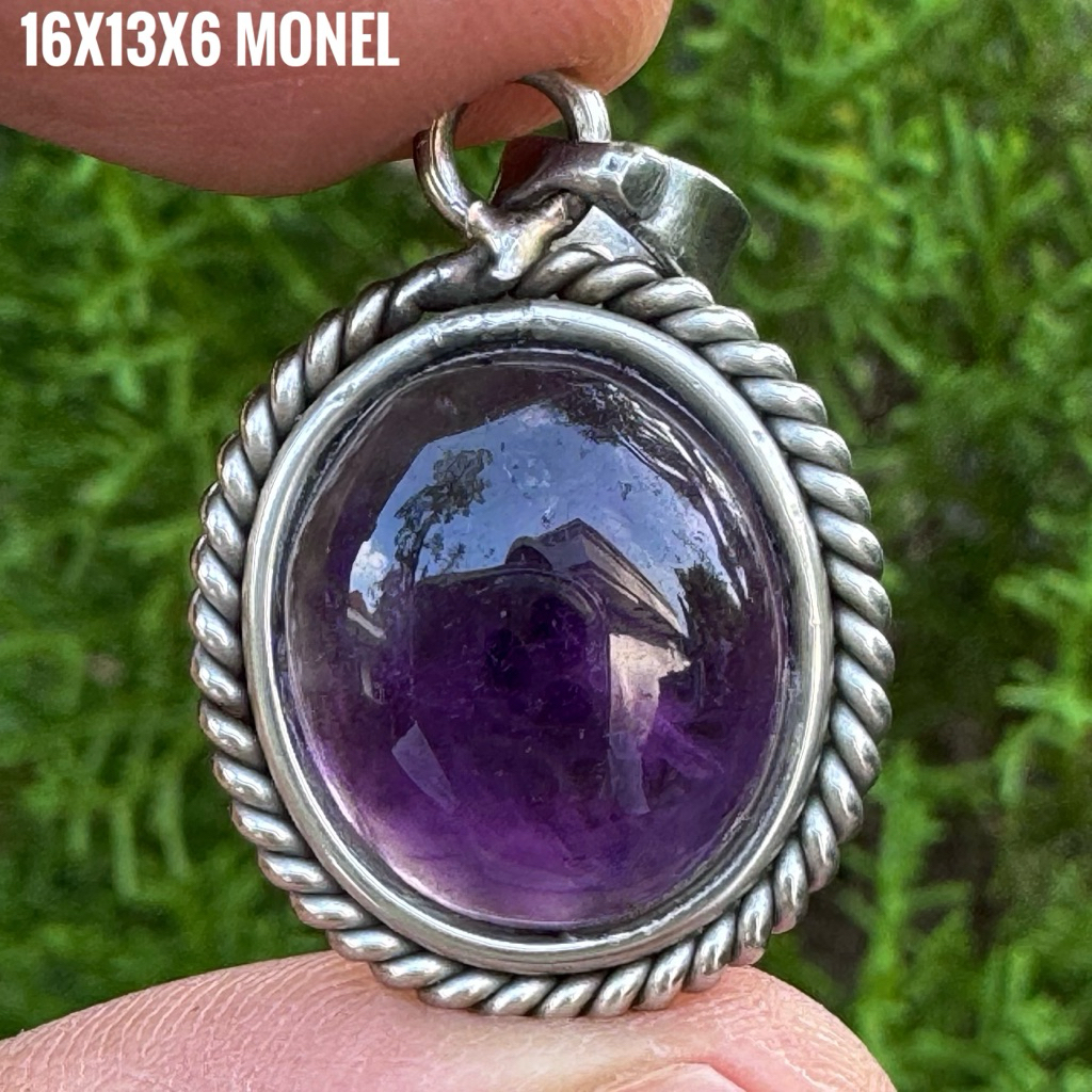 Liontin Batu Akik Natural Kecubung (Amethyst)