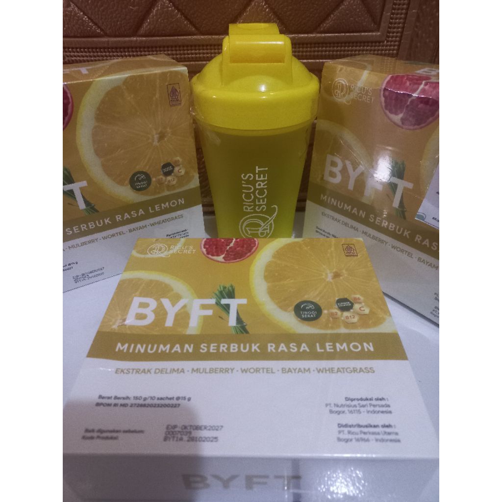 ORIGINAL 100% 1 box = 10 sachet RICU'S Secret ByeFat ByFt Fiber minuman diet dan penurun berat badan