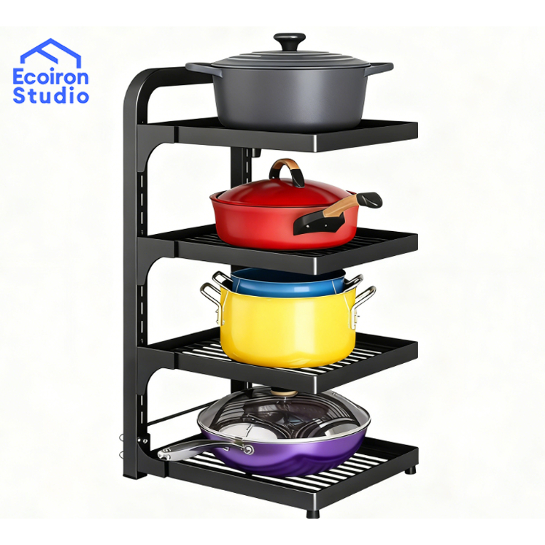 EcoIron Studio Rak Panci Bawah Kolong Dapur Dapur Di Bawah Rak Rak Panci Bawah Wastafel Rak Wajan