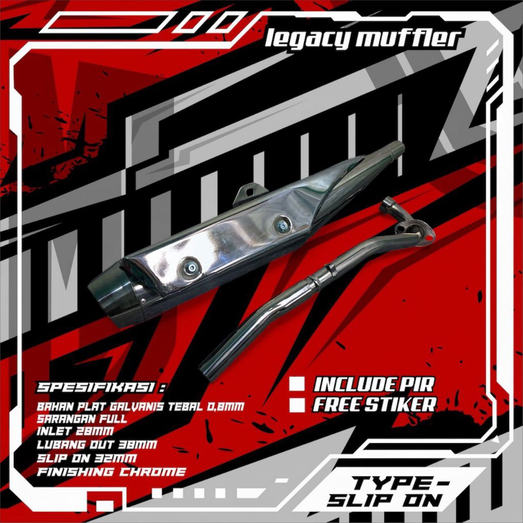 Knalpot standar Racing Tsukigi model Supra fi pnp,Astrea grand,kharisma ,Revo dll