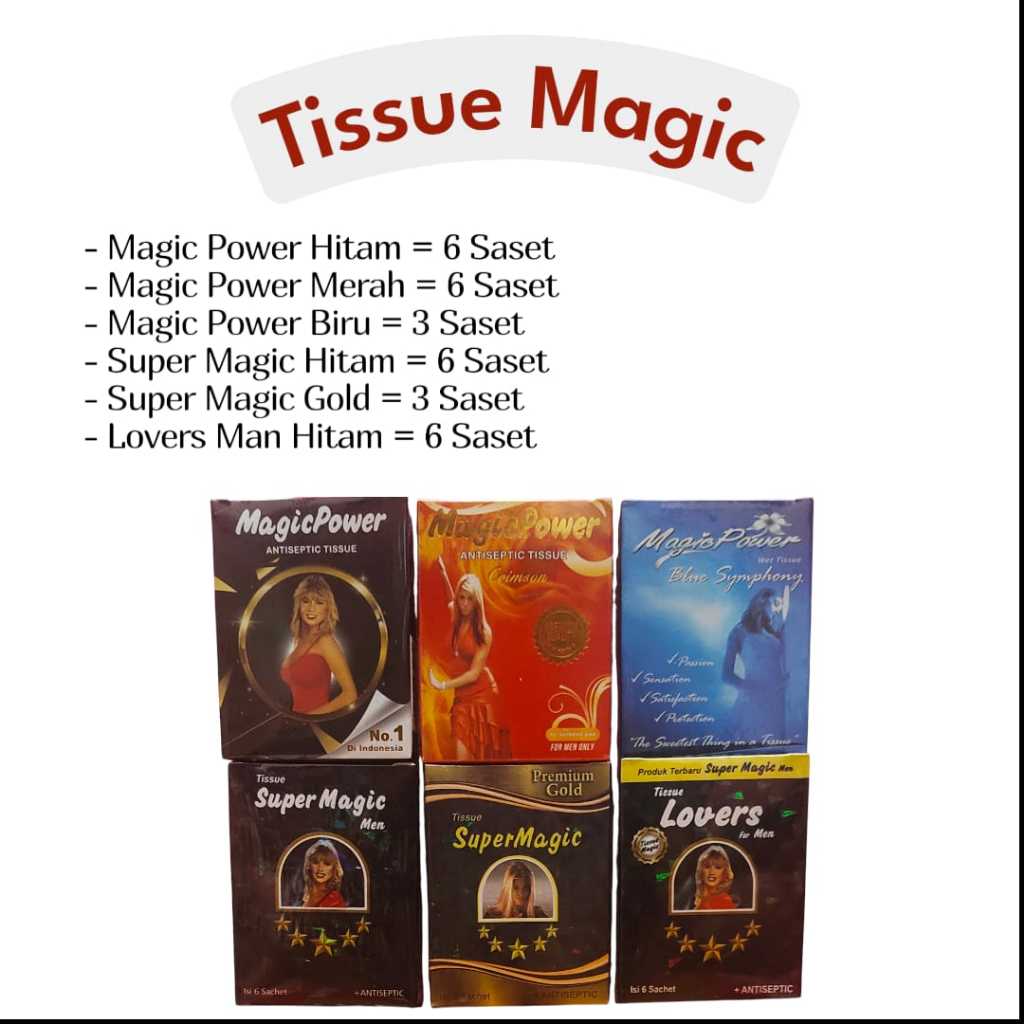 Tisu Magic - Tissue Magic Super Premium Gold - Tisue Magic Power - Tisu Magic Lovers - Original
