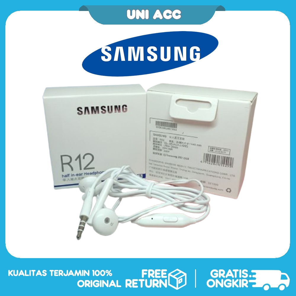 Headset Samsung R12 Stereo Bass Noise Reduction