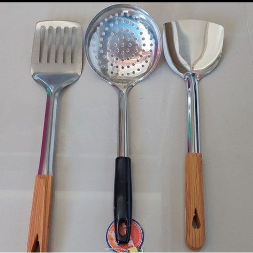 SEPATULA STAINLES STEEL SENDOK GORENG DAN SUPP