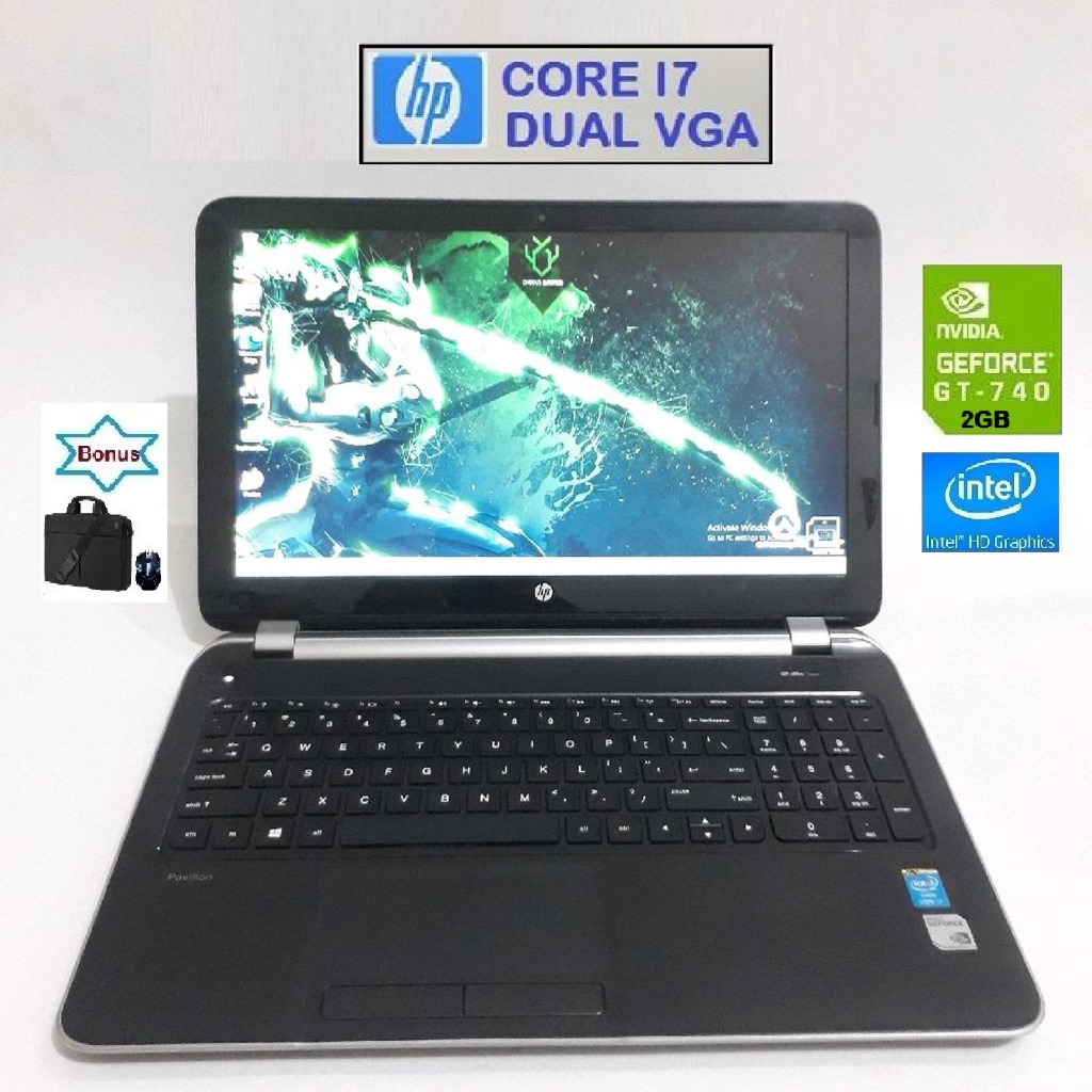 laptop HP core i7 dual hardis