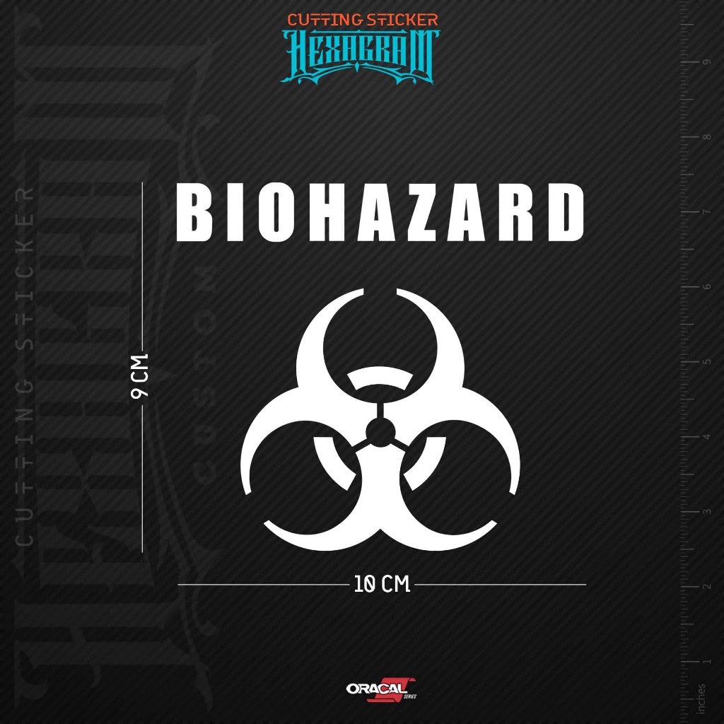 Cutting Sticker Biohazard Band Logo | Stiker Cutting Musik Band BIOHAZARD