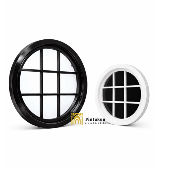 Kusen Jendela Bulat Aesthetic Kayu Jati - Jendela Bulat - Kusen Jendela - JB4