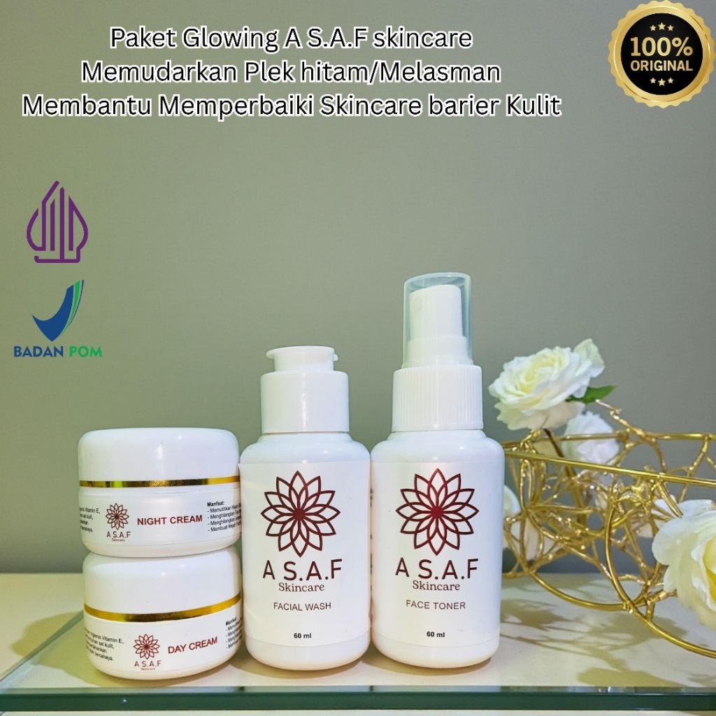 PAKET SKINCARE ASAF SKINCARE PAKET GLOWING AMAN BUMIL BUSUI BPOM
